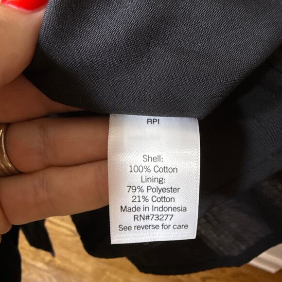 NEW NWT Nine West Large Tiered Sleeveless Black V-Neck Wrap Midi Dress‎ Cotton - Picture 8 of 9